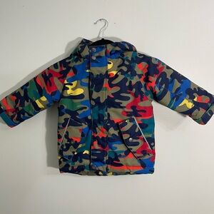 Hanna Andersson Colorful Camouflage Kids Jacket Size 3